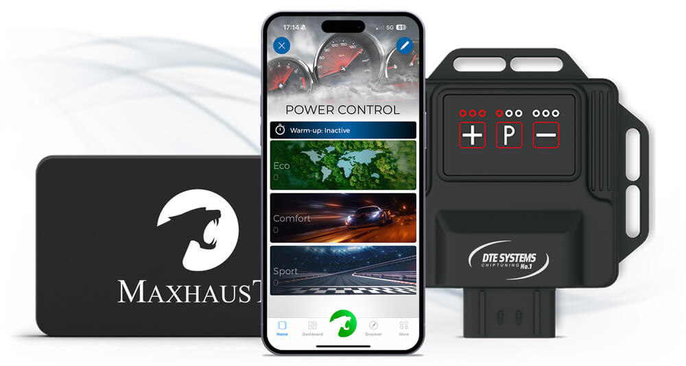 DTE-PowerControl-Modul mit der Maxhaust-App