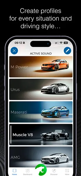Create profiles for every situation and every driving style