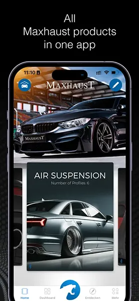 All Maxhaust products in one app