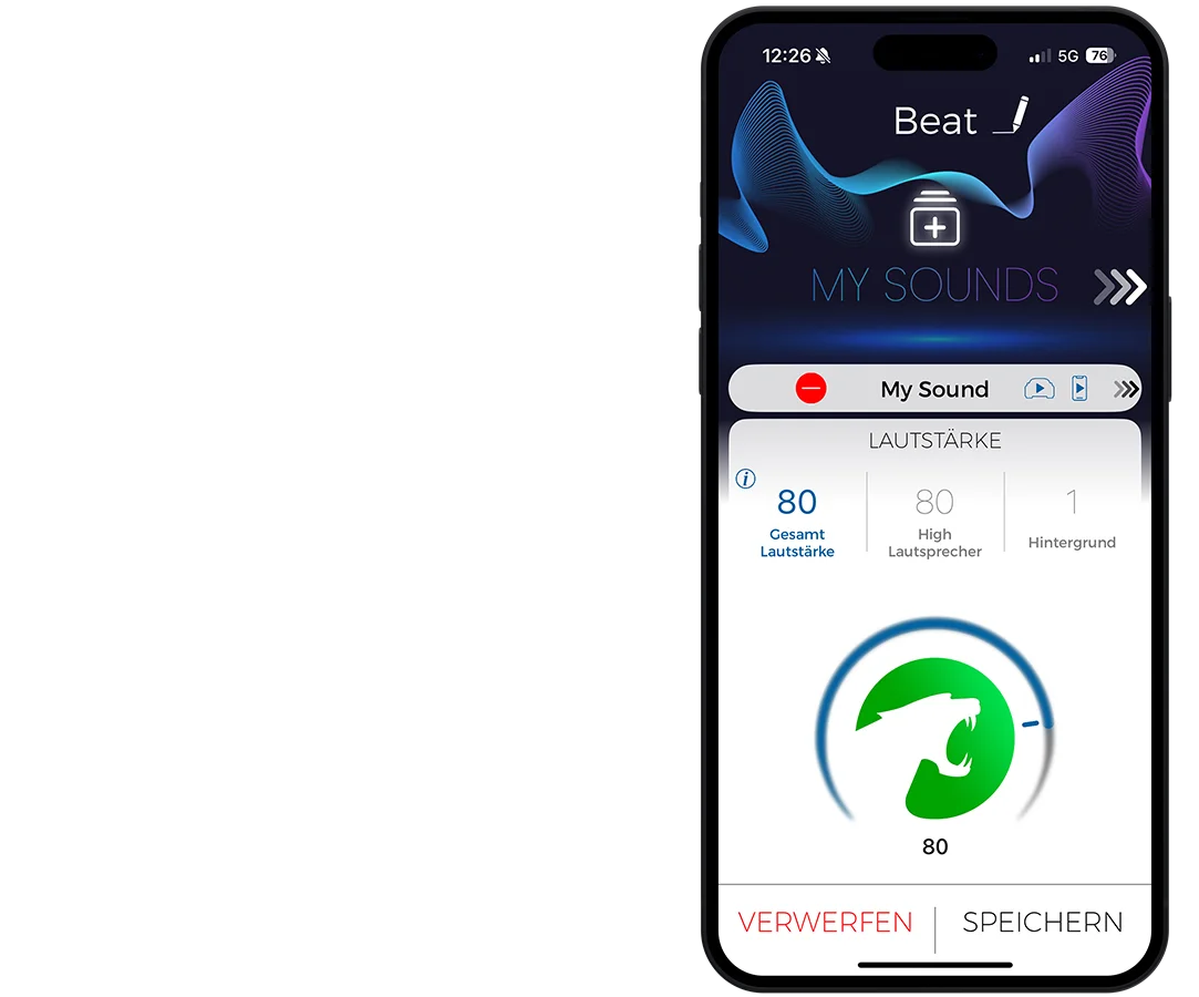 Schritt 3: der eigene Sound liegt als Effektsound im Sound-Set